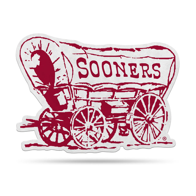 Diseño de mascota recortado con forma de banderín de los Oklahoma Sooners