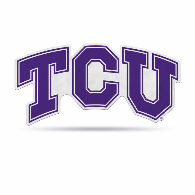 Diseño de logotipo recortado con forma de banderín de TCU Horned Frogs