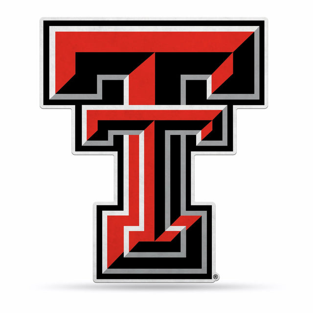 Diseño de logotipo recortado con forma de banderín de los Texas Tech Red Raiders