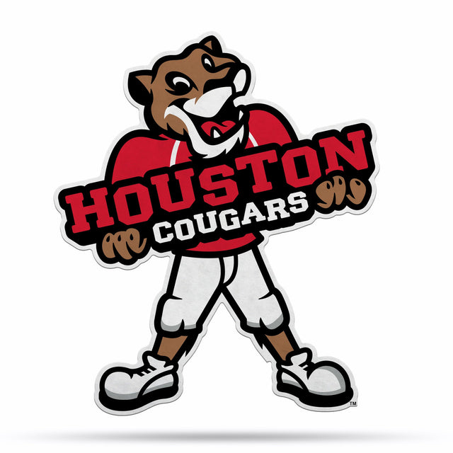 Diseño de mascota con forma de banderín de los Houston Cougars cortado a medida