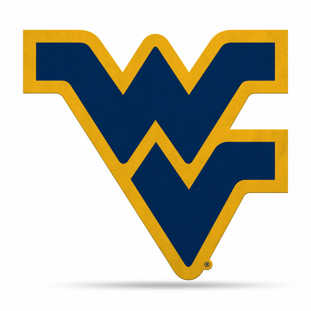 Diseño de logotipo recortado con forma de banderín de los Mountaineers de West Virginia