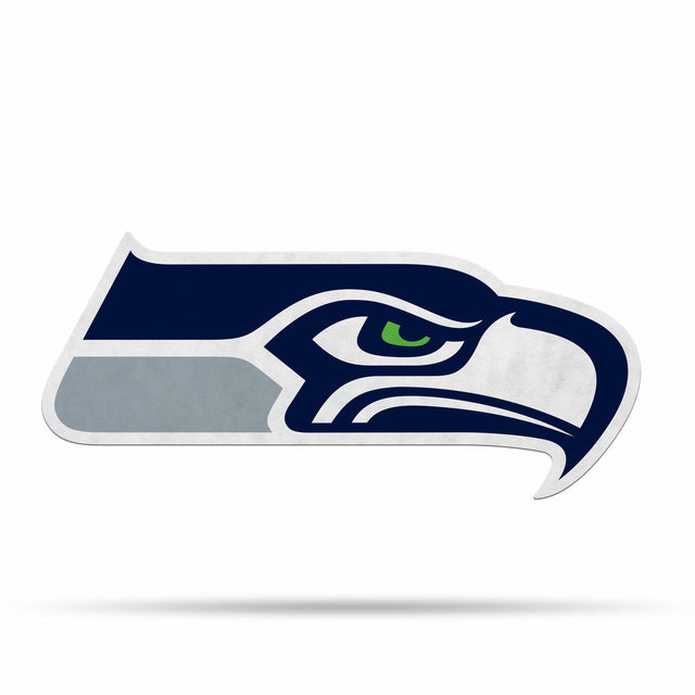 Diseño de logotipo recortado con forma de banderín de los Seattle Seahawks