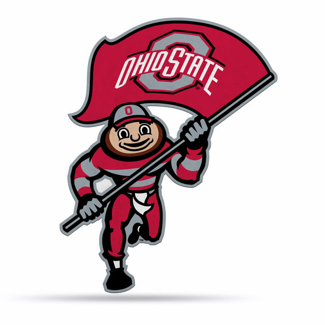 Diseño de mascota recortado con forma de banderín de los Ohio State Buckeyes