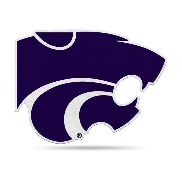 Diseño de logotipo recortado con forma de banderín de los Kansas State Wildcats