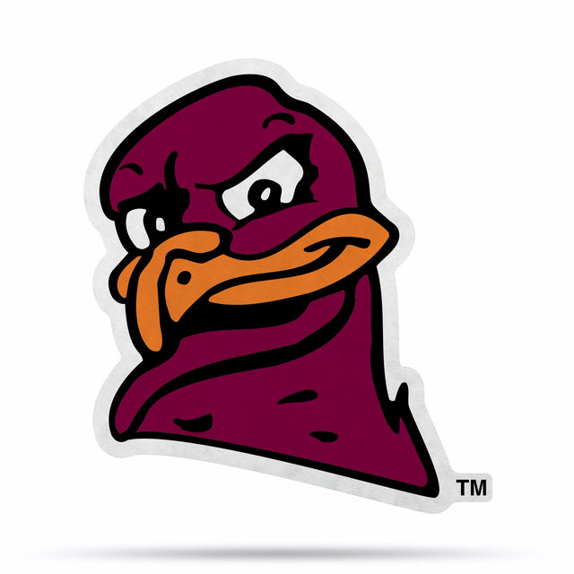 Diseño de mascota con forma de banderín de los Virginia Tech Hokies