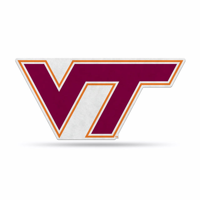 Diseño de logotipo recortado con forma de banderín de los Virginia Tech Hokies