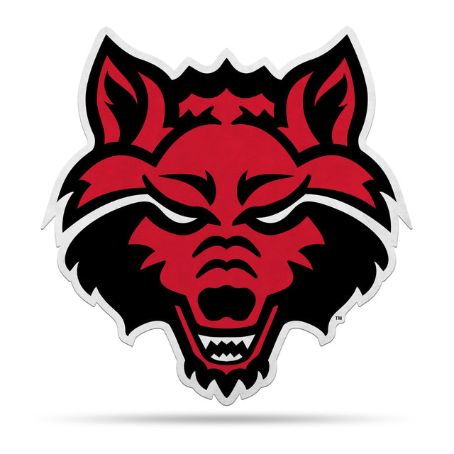 Diseño de mascota con forma de banderín de los Arkansas State Red Wolves