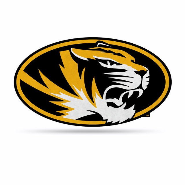 Diseño de logotipo recortado con forma de banderín de los Missouri Tigers