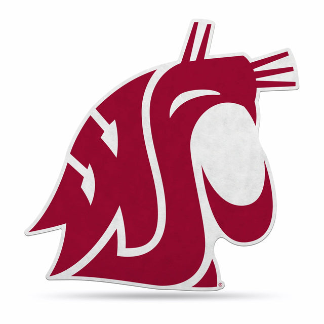 Diseño de logotipo recortado con forma de banderín de los Washington State Cougars