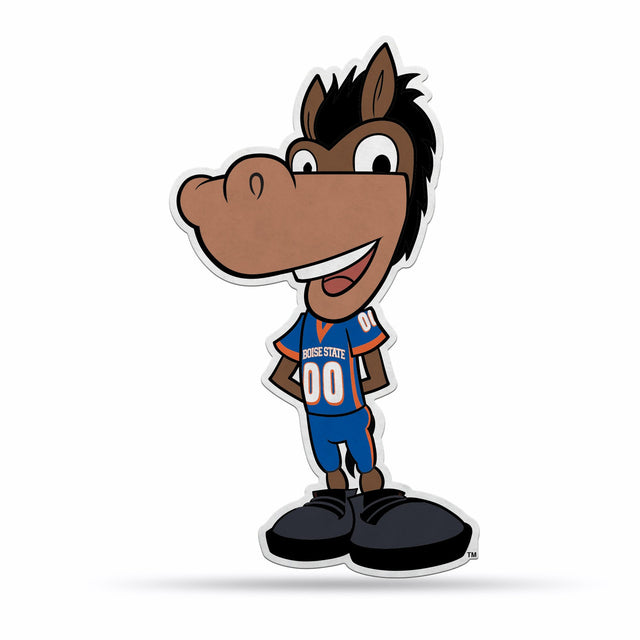 Diseño de mascota con forma de banderín de los Boise State Broncos cortado a medida