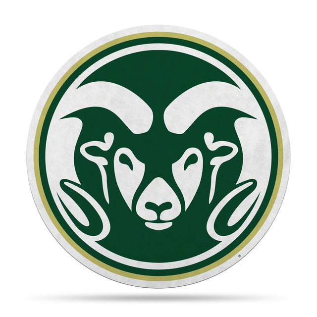 Diseño de logotipo recortado con forma de banderín de los Colorado State Rams