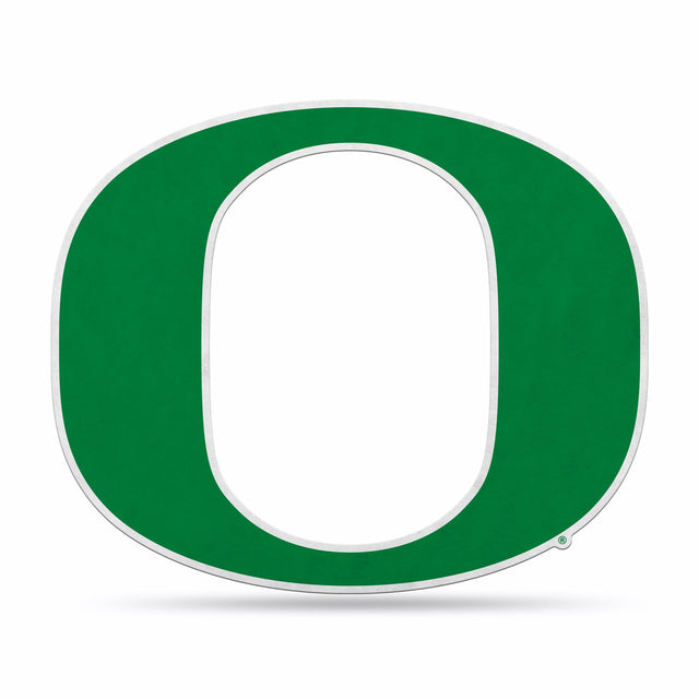 Diseño de logotipo recortado con forma de banderín de los Oregon Ducks