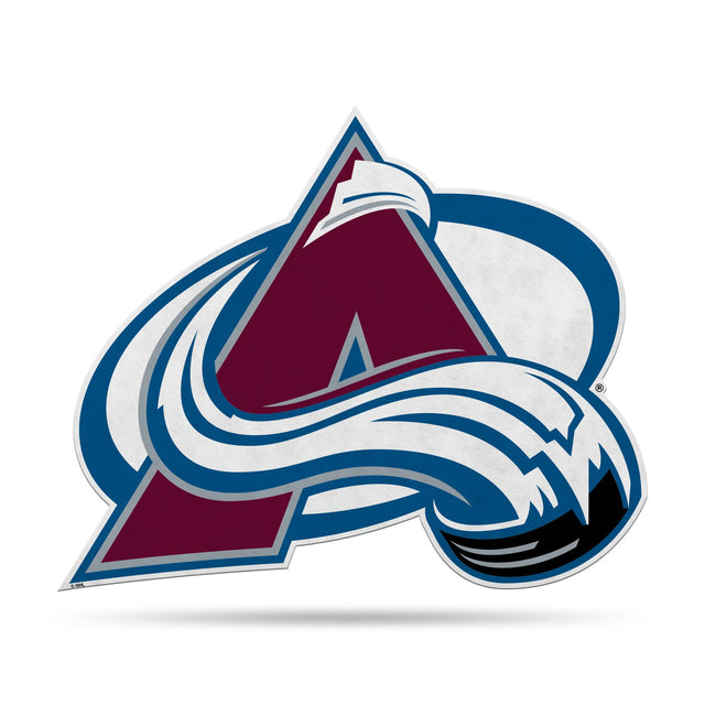 Diseño de logotipo recortado con forma de banderín de Colorado Avalanche