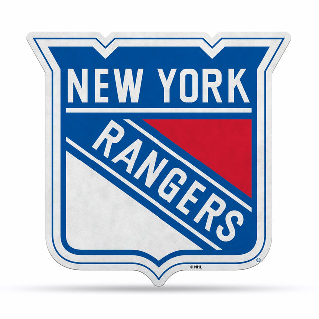 Diseño de logotipo recortado con forma de banderín de los New York Rangers