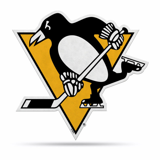 Diseño de logotipo recortado con forma de banderín de los Pittsburgh Penguins