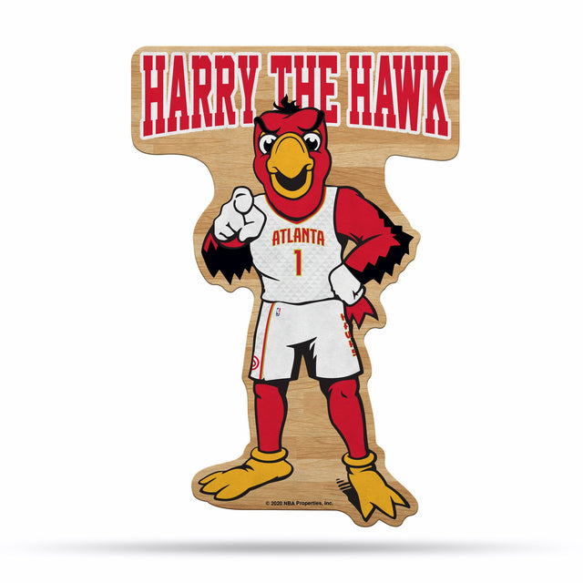 Diseño de mascota recortado con forma de banderín de los Atlanta Hawks