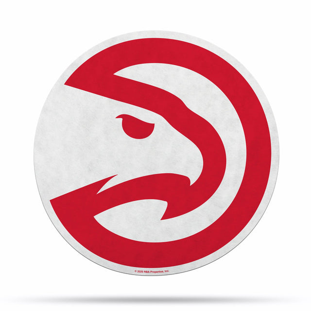 Diseño de logotipo recortado con forma de banderín de los Atlanta Hawks