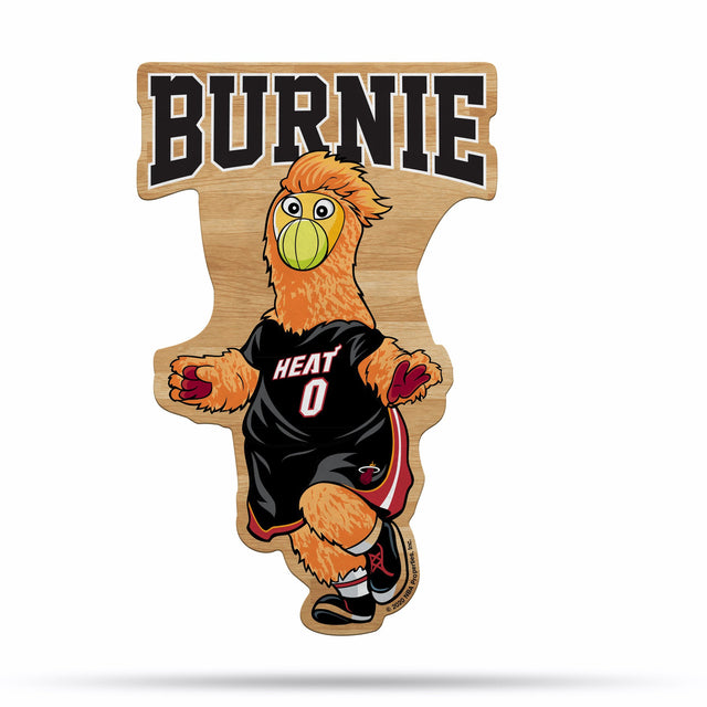 Diseño de mascota recortado con forma de banderín de Miami Heat