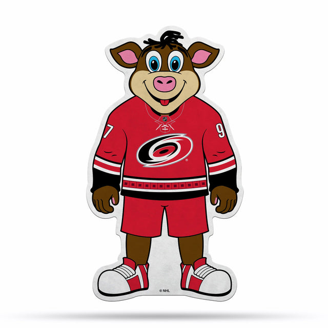 Diseño de mascota recortado con forma de banderín de los Carolina Hurricanes