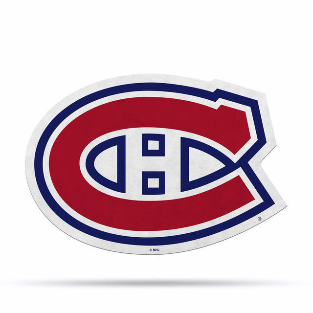 Diseño de logotipo recortado con forma de banderín de los Montreal Canadiens