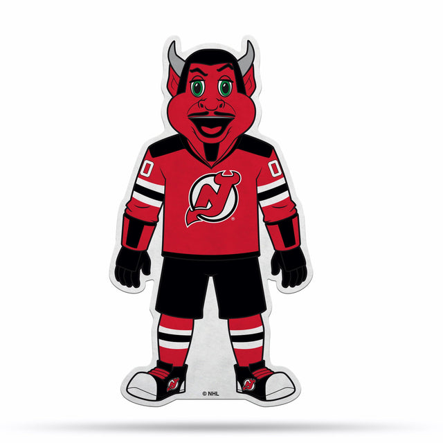 Diseño de mascota con forma de banderín de los New Jersey Devils cortado a medida