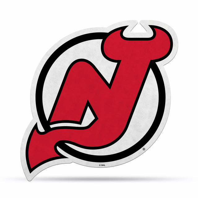 Diseño de logotipo con forma de banderín de los New Jersey Devils