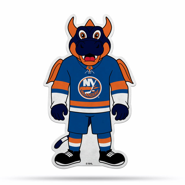 Diseño de mascota con forma de banderín de los New York Islanders cortado a medida