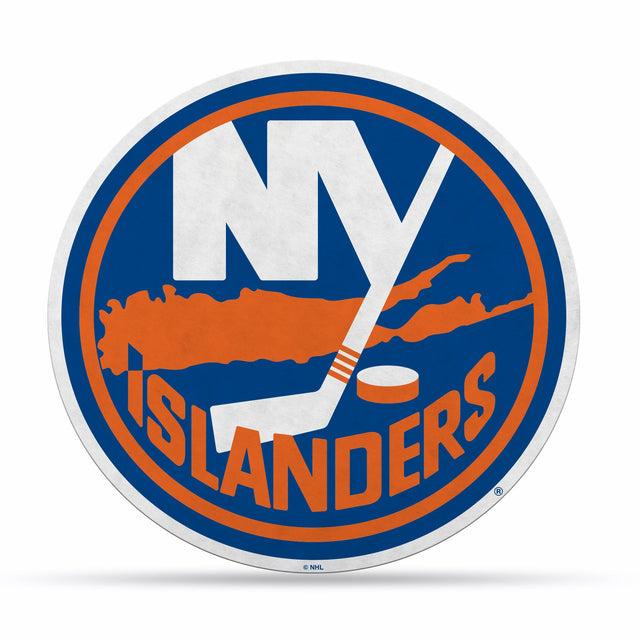 Diseño de logotipo recortado con forma de banderín de los New York Islanders