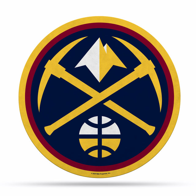 Diseño de logotipo recortado con forma de banderín de los Denver Nuggets