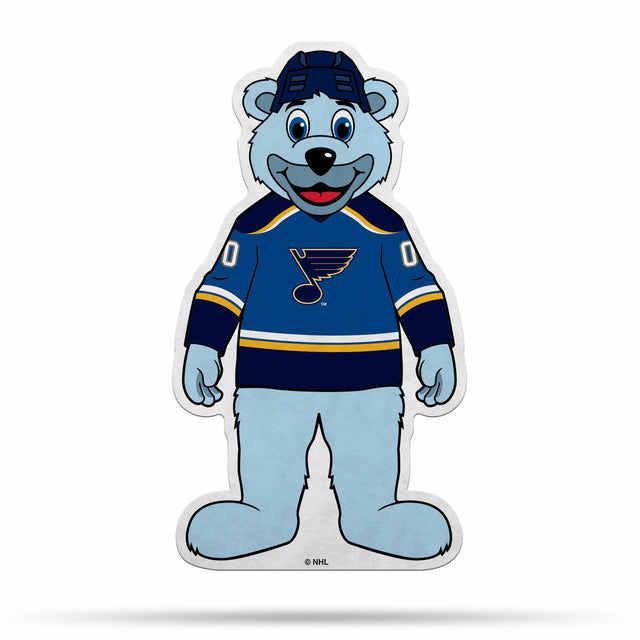 Diseño de mascota con forma de banderín de los St. Louis Blues cortado a medida