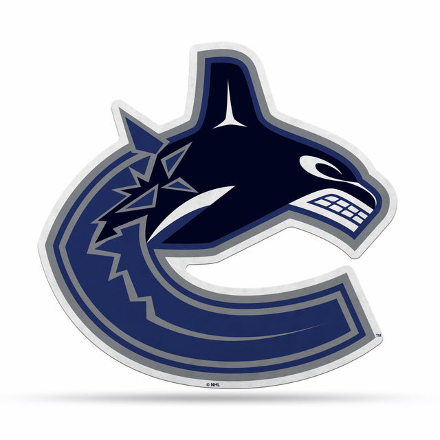 Diseño de logotipo recortado con forma de banderín de los Vancouver Canucks