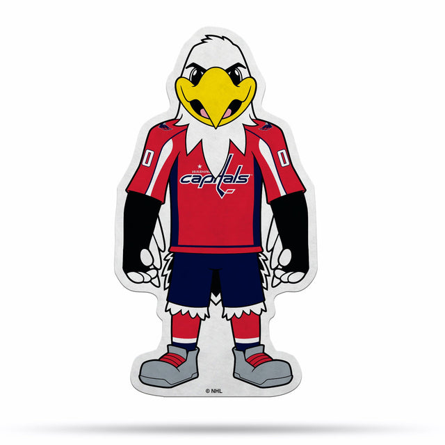 Diseño de mascota con forma de banderín de Washington Capitals cortado a medida