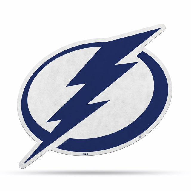 Diseño de logotipo recortado con forma de banderín de Tampa Bay Lightning