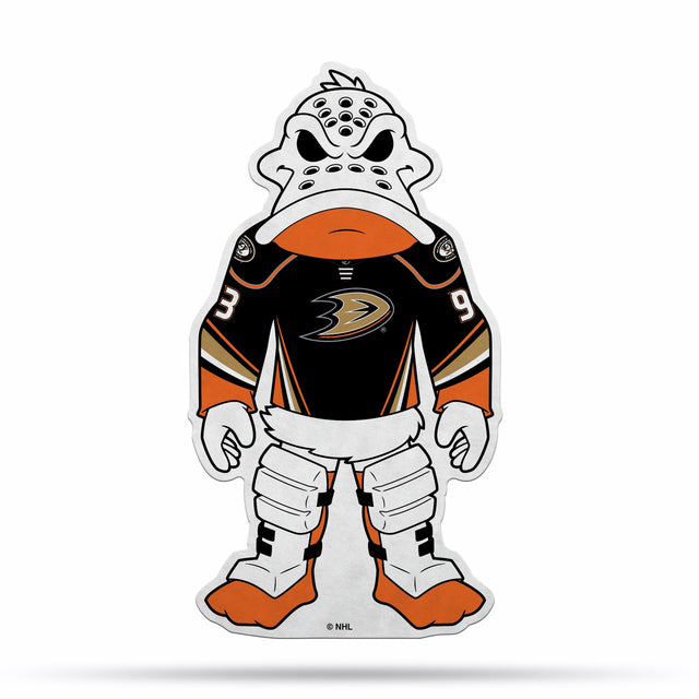 Diseño de mascota con forma de banderín de los Anaheim Ducks cortado a medida