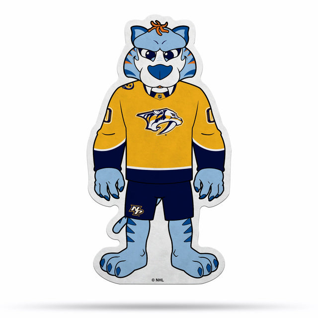 Diseño de mascota recortado con forma de banderín de los Nashville Predators