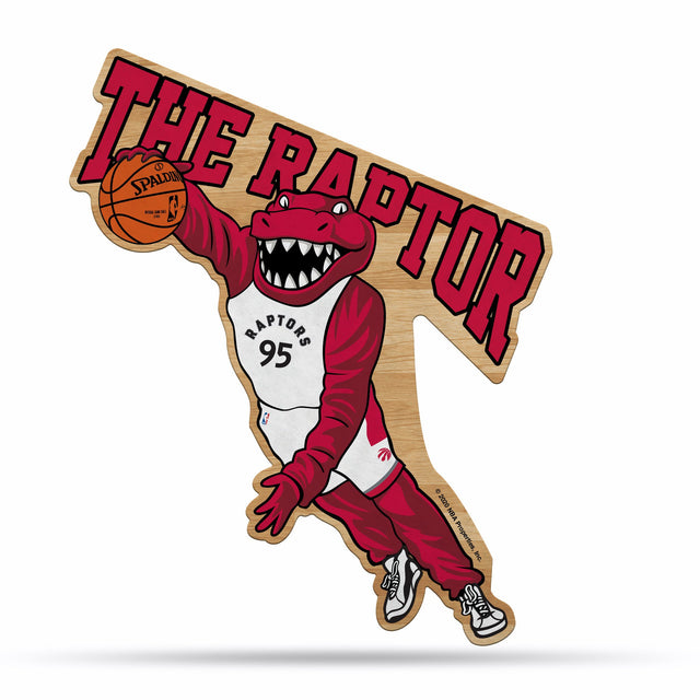 Diseño de mascota recortado con forma de banderín de los Toronto Raptors