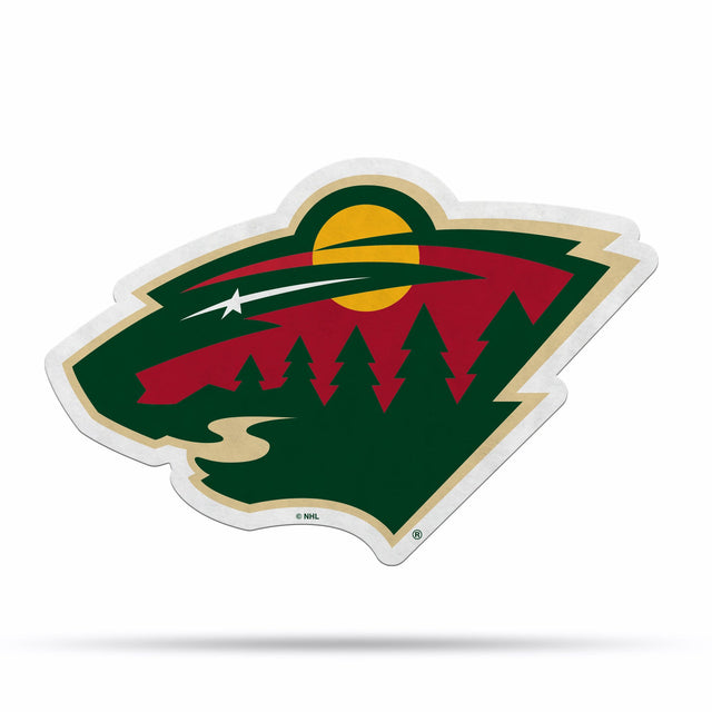 Diseño de logotipo recortado con forma de banderín de Minnesota Wild