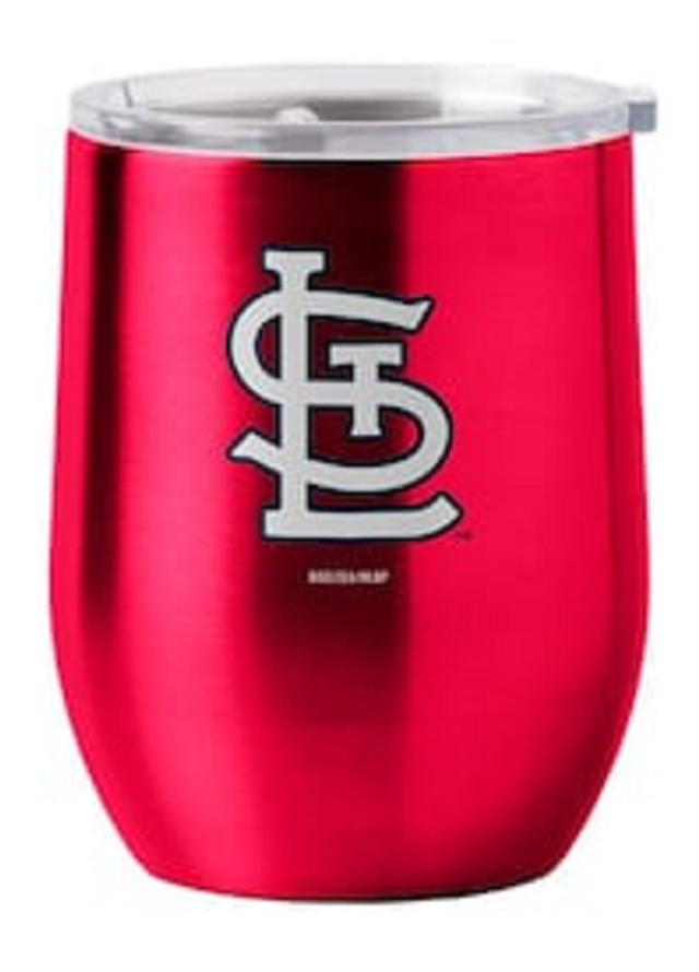 Vaso de viaje de acero inoxidable curvo de 16 oz de los St. Louis Cardinals