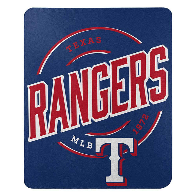 Manta de los Texas Rangers de 50 x 60 pulgadas con diseño de campaña de vellón