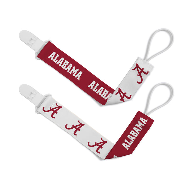 Paquete de 2 pinzas para chupete de Alabama Crimson Tide