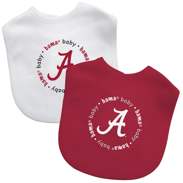 Paquete de 2 baberos para bebé Alabama Crimson Tide