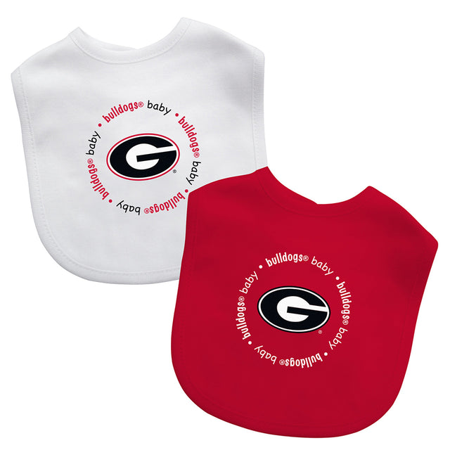 Georgia Bulldogs Baby Bib 2 Pack