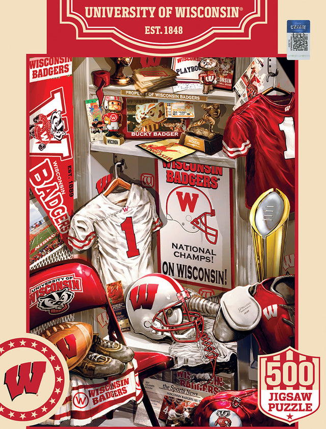 Wisconsin Badgers Puzzle 500 Piece Locker Room