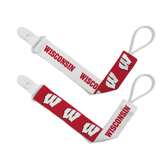 Paquete de 2 pinzas para chupete de Wisconsin Badgers