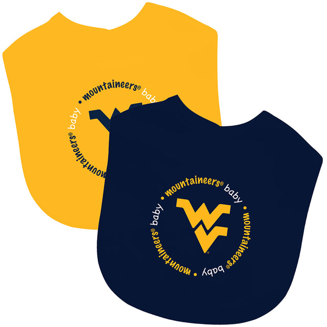 West Virginia Mountaineers 婴儿围兜 2 件装