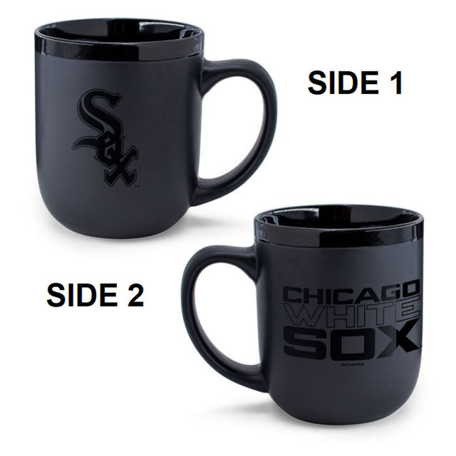 Taza de café de los Chicago White Sox, 17 oz, color negro mate