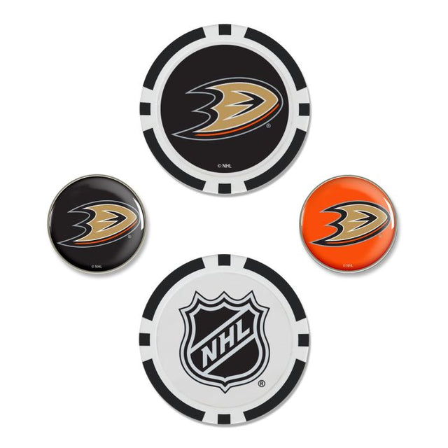 Juego de cuatro marcadores de pelota de los Anaheim Ducks