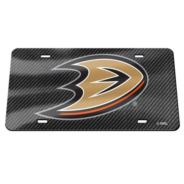 Placa de matrícula acrílica especial de los Anaheim Ducks CARBON