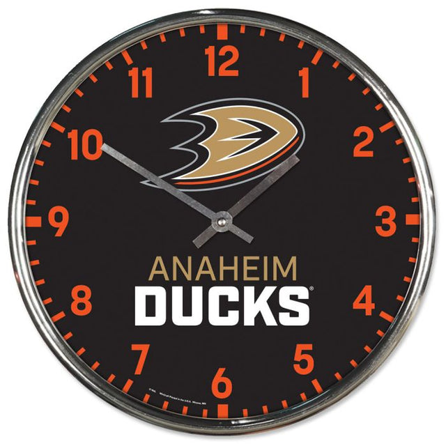 Anaheim Ducks Chrome Clock