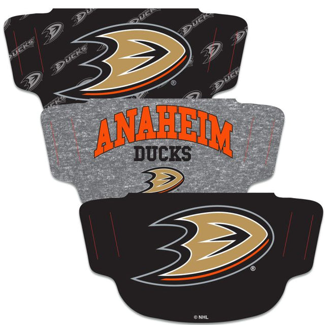 Paquete de 3 mascarillas para fanáticos de los Anaheim Ducks